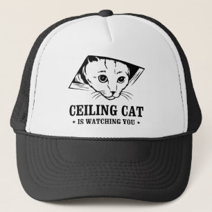Gorra De Camionero El gato del techo le está mirando
