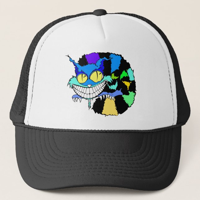 Gorra De Camionero El gato enojado de Cheshire (Anverso)