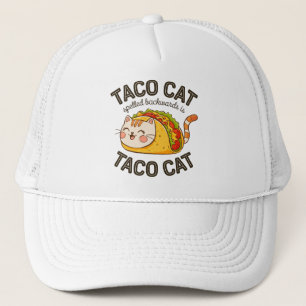 Gorra De Camionero El gato taco que se lanza hacia atrás es el felino