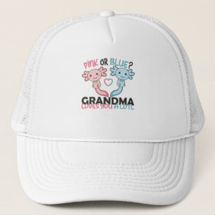 Gorra De Camionero el género revela que la abuela rosa o azul te ama