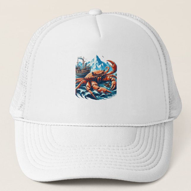 Gorra De Camionero El gigantesco rey craba el puerto holandés (Anverso)