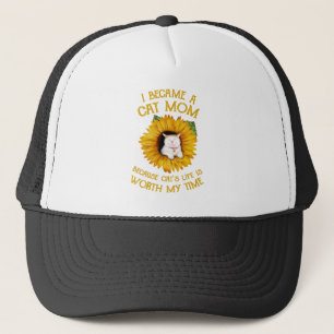 Gorra De Camionero El girasol del gato es una madre de gato porque la