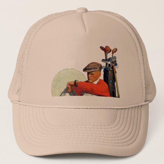 Gorra De Camionero El golfista guardó el esperar (Anverso)