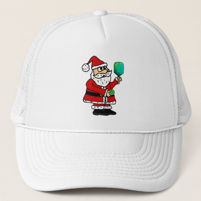 Gorra De Camionero El gracioso Papá Noel jugando a Navidades de bolas (Anverso)