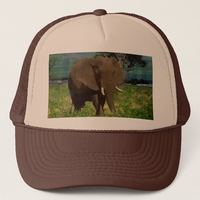 Gorra De Camionero El gran elefante marrón está loco (Anverso)