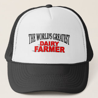 Gorra De Camionero El granjero de la lechería más grande del mundo