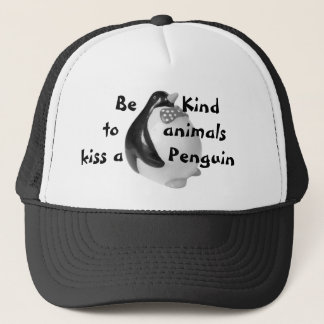 Gorra De Camionero el gris del pingüino,        sea       bueno      