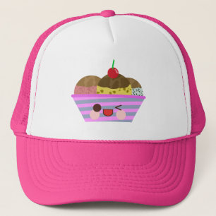 Gorra De Camionero El helado del helado de Kawaii condimenta verano