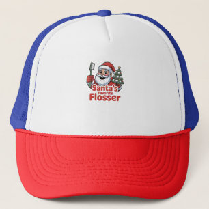 Gorra De Camionero El hilo dental favorito de Santa Navidad Dentista 