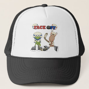 Gorra De Camionero El hockey de la rana y de los alces hace frente