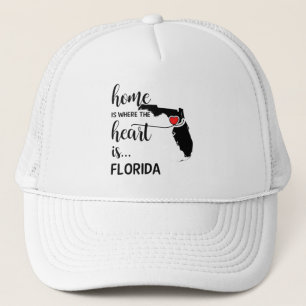 Gorra De Camionero El hogar de Florida es donde está el corazón