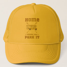 GORRA DE CAMIONERO EL HOGAR ES DONDE ESTACIONAMOS LA VIVIENDA