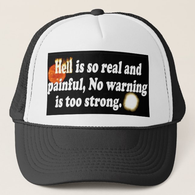 Gorra De Camionero El infierno es tan doloroso (Anverso)