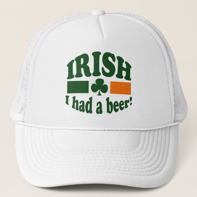 Gorra De Camionero El irlandés I comía una cerveza (Anverso)