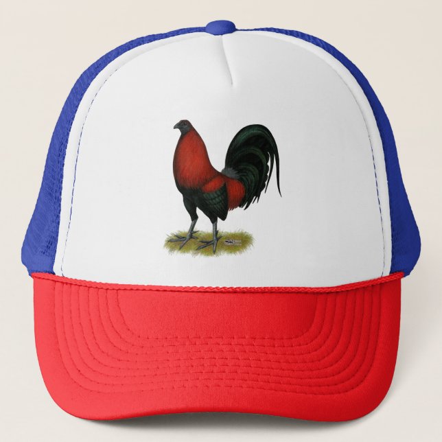 Gorra De Camionero El juego americano BB Rojo negro (Anverso)