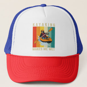 Gorra De Camionero El kayak me hace un divertido retro vintage de can