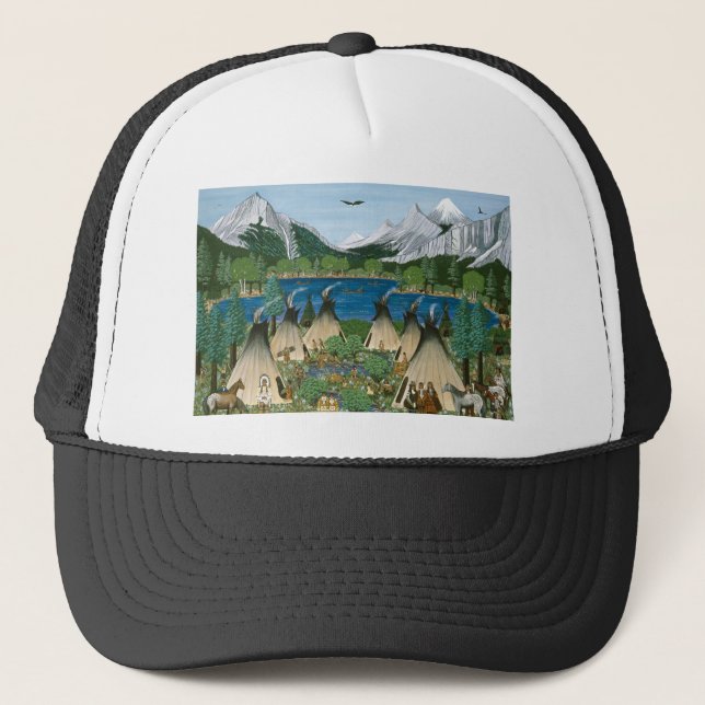 Gorra De Camionero El lago Nez Perce ~ Wallowa (Anverso)
