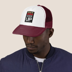 Gorra De Camionero El logro nunca se rinde, nunca rendirse.