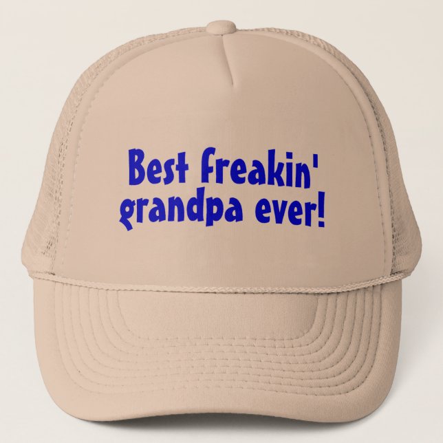 Gorra De Camionero El mejor abuelo de Freakin nunca (azul) (Anverso)