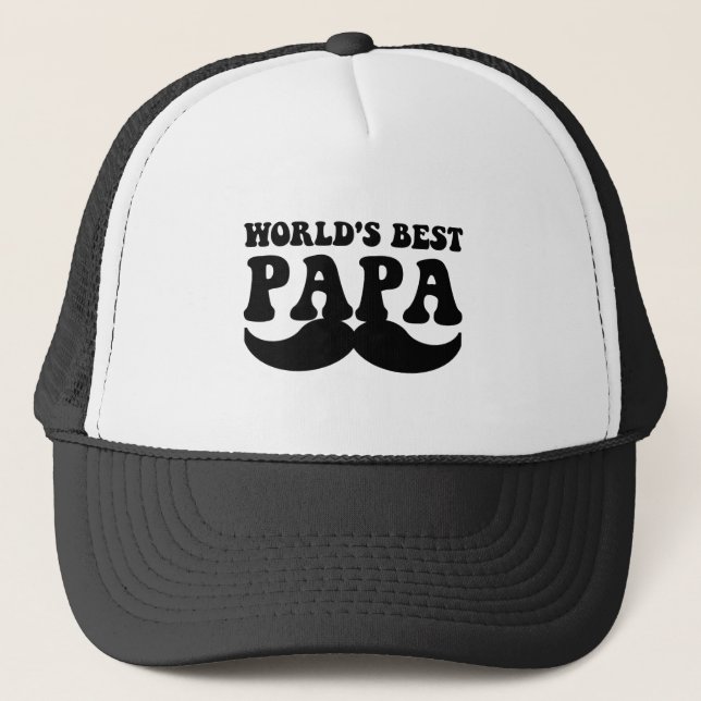 Gorra De Camionero el mejor bigote de la papá del mundo (Anverso)