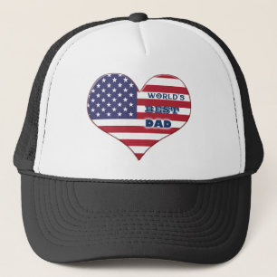 Gorra De Camionero El mejor corazón de la bandera estadounidense de p