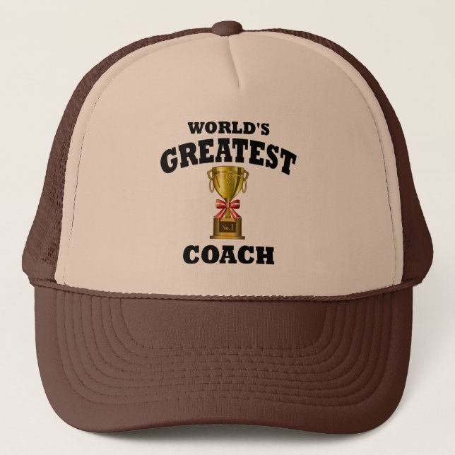 Gorra De Camionero El mejor entrenador del mundo (Anverso)