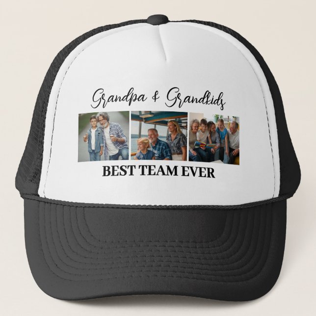 Gorra De Camionero El mejor equipo de abuelo y nietos, Personalizado  (Anverso)