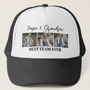 Gorra De Camionero El mejor equipo de papá y nietos, Personalizado 3 