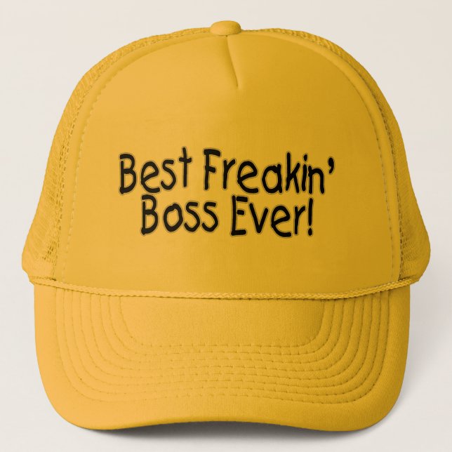 Gorra De Camionero El mejor Freakin Boss nunca (Anverso)