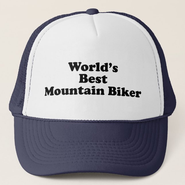 Gorra De Camionero El mejor motorista de la montaña del mundo (Anverso)