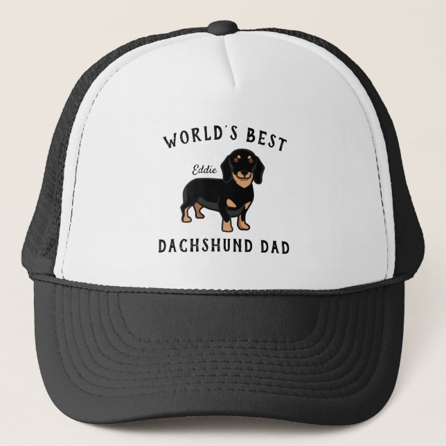Gorra De Camionero El mejor nombre del perro personalizado del mundo  (Anverso)
