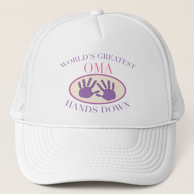 Gorra De Camionero El mejor Oma impone la camiseta (Anverso)