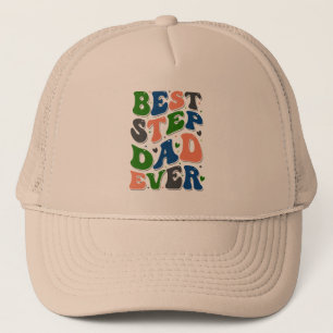 Gorra De Camionero El Mejor Padrastro del Mundo Tipografía Retro Colo