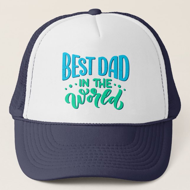 Gorra De Camionero El mejor papá en el acuario verde del mundo (Anverso)
