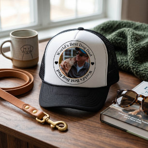 Gorra De Camionero El Mejor Papá Perro del Mundo Moderno Elegante Fot