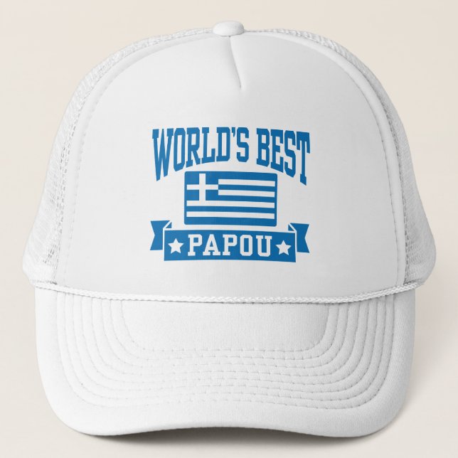Gorra De Camionero El mejor papou del mundo (Anverso)