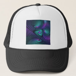 Gorra De Camionero El morado se encuentra con el arte abstracto moder