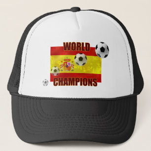 Gorra De Camionero El mundo defiende el balón de fútbol de la bandera
