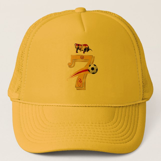 Gorra De Camionero El mundo del fútbol de No.7 España defiende el (Anverso)