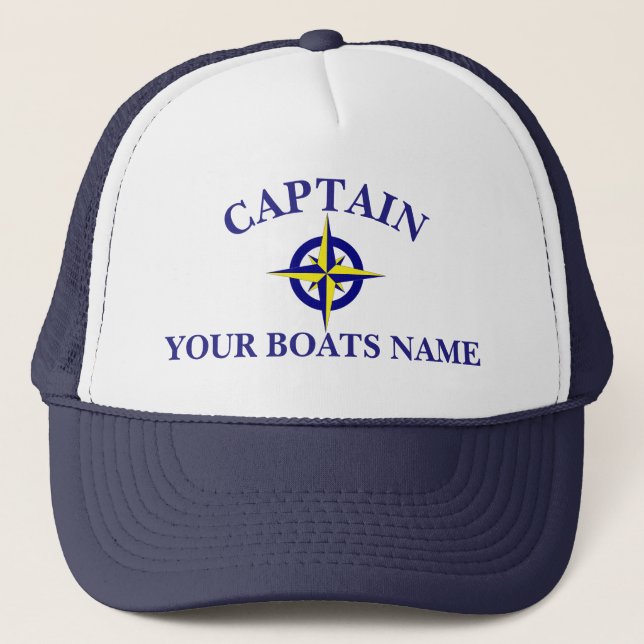 Gorra De Camionero El nombre personalizado del barco envía a (Anverso)