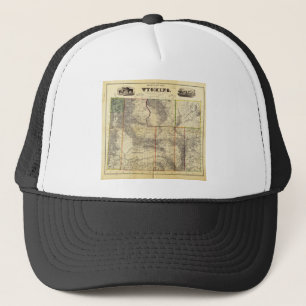 Gorra De Camionero El nuevo mapa 1883 de Holt de Wyoming por el