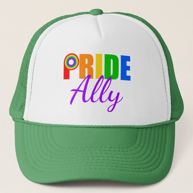 Gorra De Camionero El orgullo gay aliado (Anverso)