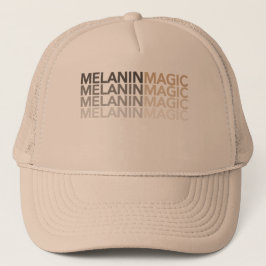 Gorra De Camionero El oro es moda hermosa de la magia de la melanina