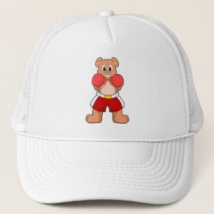Gorra De Camionero El oso como boxeador con guantes de boxeo