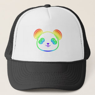 Gorra De Camionero El Oso De Panda En Los Colores Del Arcoiris