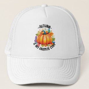 Gorra De Camionero El otoño es mi color favorito: calabaza y hojas