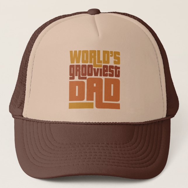 Gorra De Camionero El padre más groovista del mundo retro gracioso (Anverso)