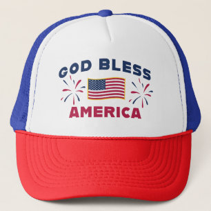 Gorra De Camionero El país patriota Dios bendiga a los camioneros de