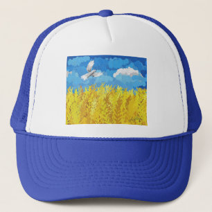 Gorra De Camionero El paisaje de la bandera de Ucrania