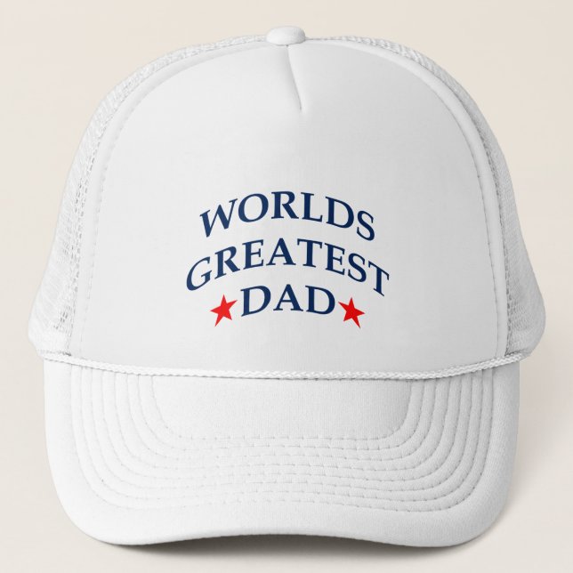 Gorra De Camionero El papá más grande del mundo ~ Patriótico (Anverso)